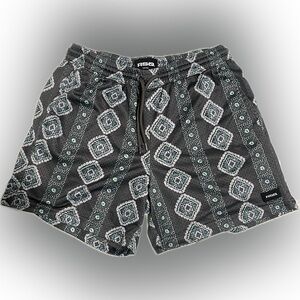RSQ Black and Gray Patterned Shorts